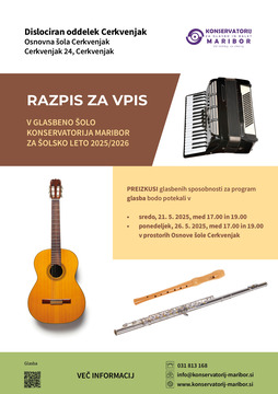 Razpis za vpis 2025/2026
